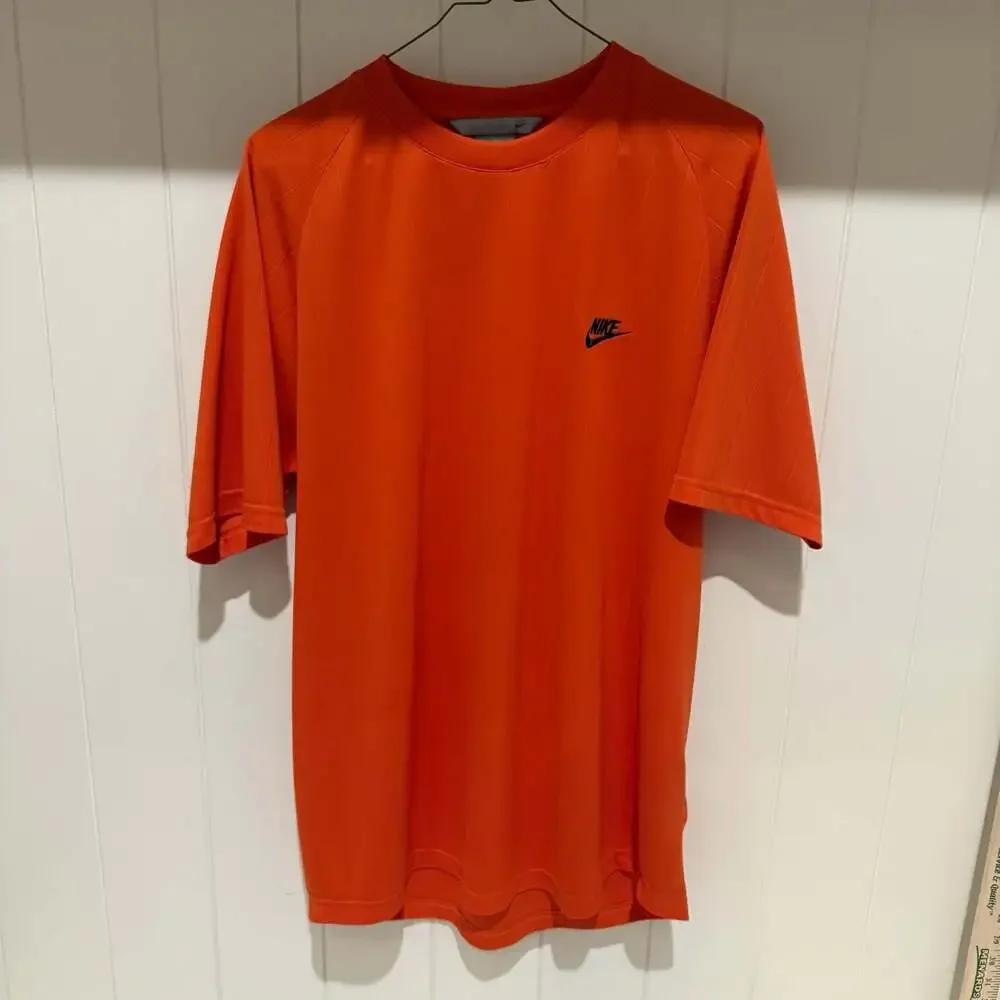 Vintage Nike Orange Striped Short Sleeve T-Shirt
